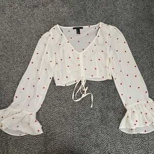 Cropped heart blouse